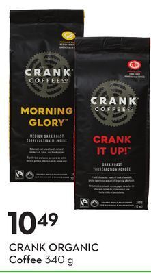 Sobeys Crank organic coffee offer