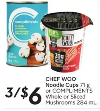 Sobeys Chef woo noodle cups offer