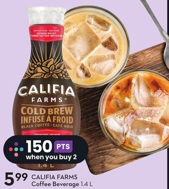Sobeys Califia farms coffee beverage offer