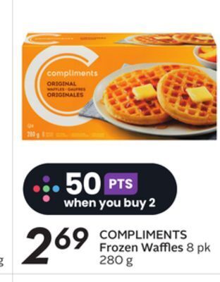 Sobeys Compliments frozen waffles offer