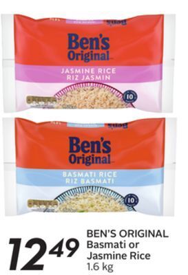 Sobeys Ben's original basmati or jasmine rice offer