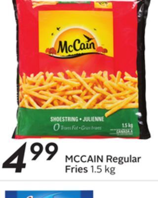 Sobeys Mccain regular fries offer