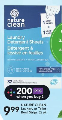 Sobeys Nature clean laundry or toilet bowl strips offer