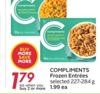 Sobeys Compliments frozen entrées offer
