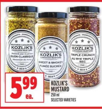 Metro Kozlik's mustard offer