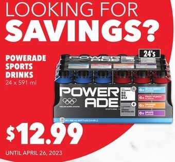 Metro Powerade sports drinks offer