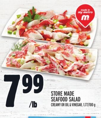 Metro Store made seafood salad offer