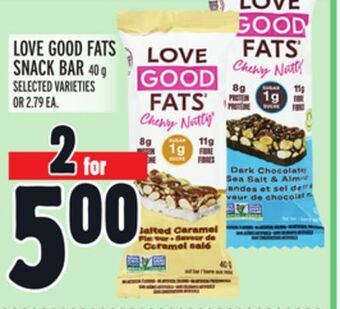 Metro Love good fats snack bar offer