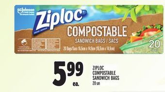 Metro Ziploc compostable sandwich bags offer