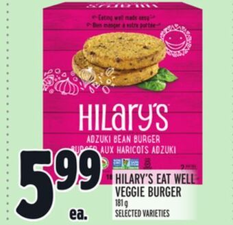 Metro Hilary's eat well veggie burger offer