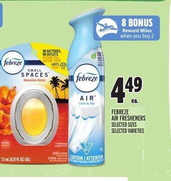 Metro Febreze air fresheners offer