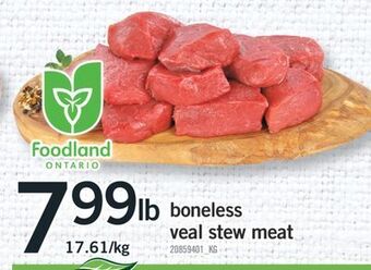 Fortinos Boneless veal stew meat offer