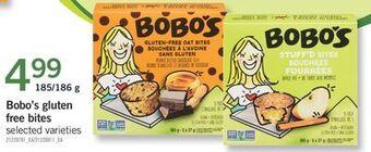 Fortinos Bobo's gluten free bites, 185/186 g offer