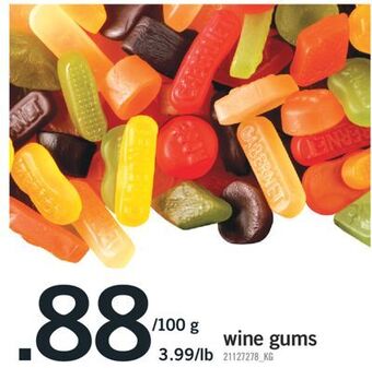 Fortinos Wine gums offer