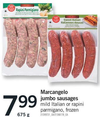 Fortinos Marcangelo jumbo sausages offer