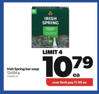 Real Canadian Superstore Irish spring bar soap, 12x104 g offer