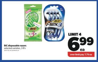 Real Canadian Superstore Bic disposable razors, 2-8's offer