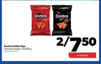 Real Canadian Superstore Doritos tortilla chips, 210-280 g offer
