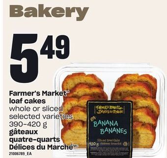 Independent Grocer Farmer's market™ loaf cakes, 390-420 g offer