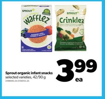 Real Canadian Superstore Sprout organic infant snacks, 42/90 g offer