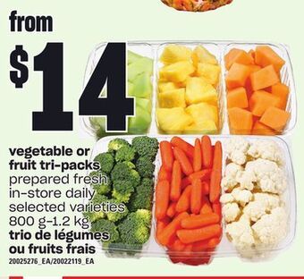 Independent Grocer Vegetable or fruit tri-packs, 800 g-1.2 kg offer