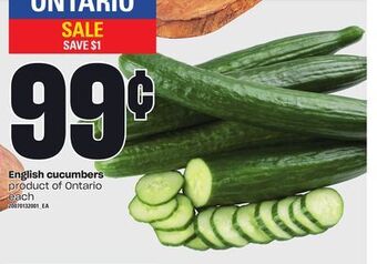 Loblaws English cucumbers offer