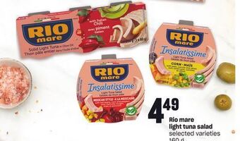 Loblaws Rio mare light tuna salad, 160 g offer