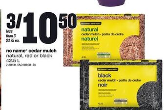 Loblaws No name cedar mulch 42.5 l offer
