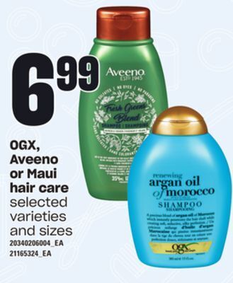 Loblaws Ogx, aveeno or maui hair care offer