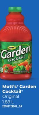 Loblaws Mott's garden cocktail original, 1.89 l offer