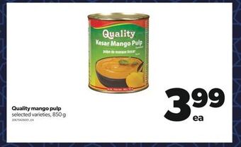 Real Canadian Superstore Quality mango pulp, 850 g offer