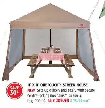 Canadian Tire Outbound 11´ x 11´ onetouch screen house new offer