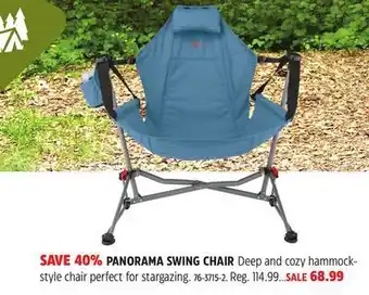 Canadian Tire Outbound panorama swing chairdeep and cozy hammock- style chair perfect for stargazing offer
