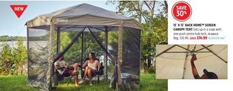 Canadian Tire Coleman 15' x 13' back home screen canopy tent offer