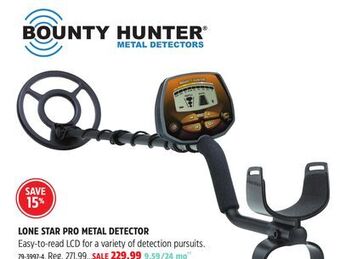 Canadian Tire Bounty hunter lone star pro metal detector offer