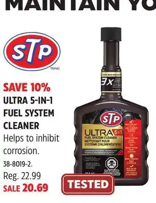 Canadian Tire Stp ultra 5 1 fuel system cleaner helps to inhibit corrosion offer