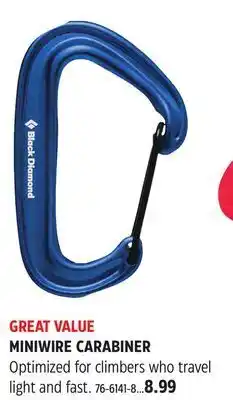 Canadian Tire Black diamond miniwire carabiner offer
