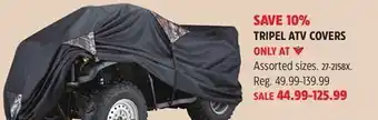 Canadian Tire Tripel atv covers offer
