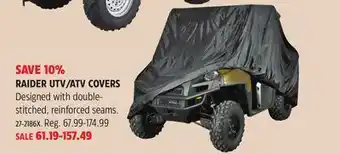 Canadian Tire Raider utv/atv covers offer