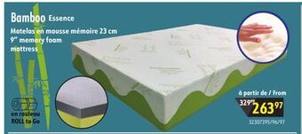 Sushi Shop Bamboo 9 memory foam mattress offer