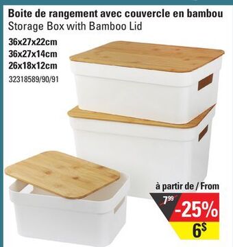 Sushi Shop Storage box with bamboo lid offer