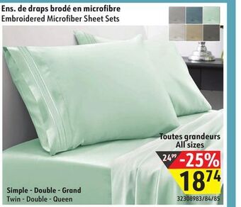 Hart Embroidered microfiber sheet sets offer