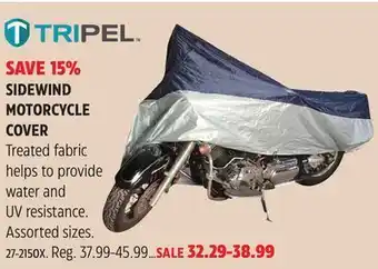 Canadian Tire Tripel sidewind motorcycle cover offer