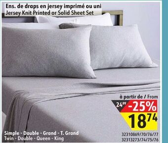 Sushi Shop Jersey knit printed or solid sheet set offer