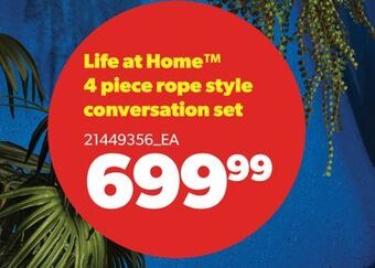 Real Canadian Superstore Life at home™ 4 piece rope style conversation set offer
