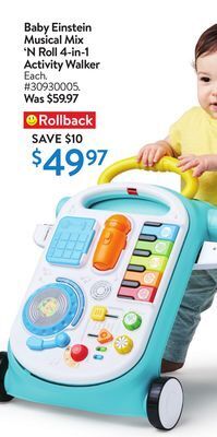 Walmart Baby einstein musical mix 'n roll 4-in-1 activity walker offer