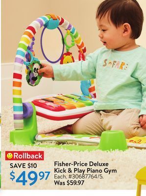 Walmart Fisher-price deluxe kick & play piano gym offer