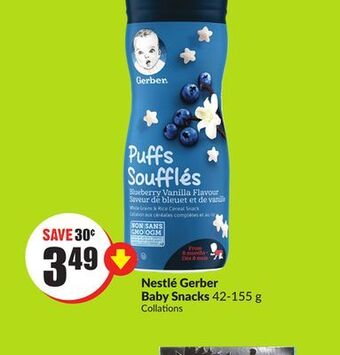 Chalo FreshCo Nestlé gerber baby snacks 42-155 g offer