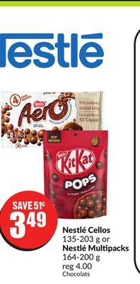 Chalo FreshCo Nestlé cellos 135-203 g or nestlé multipacks 164-200 g offer