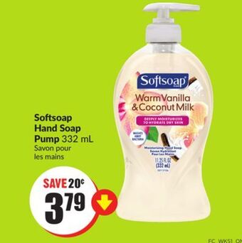 Chalo FreshCo Softsoap hand soap pump 332 ml offer